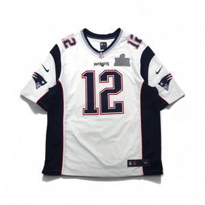 NIKE ゲームシャツ XL ホワイト ポリエステル NFL PATRIOTS ナンバリング