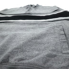 CHAPS Half Button Sweatshirt M Grey Cotton Side Pocket