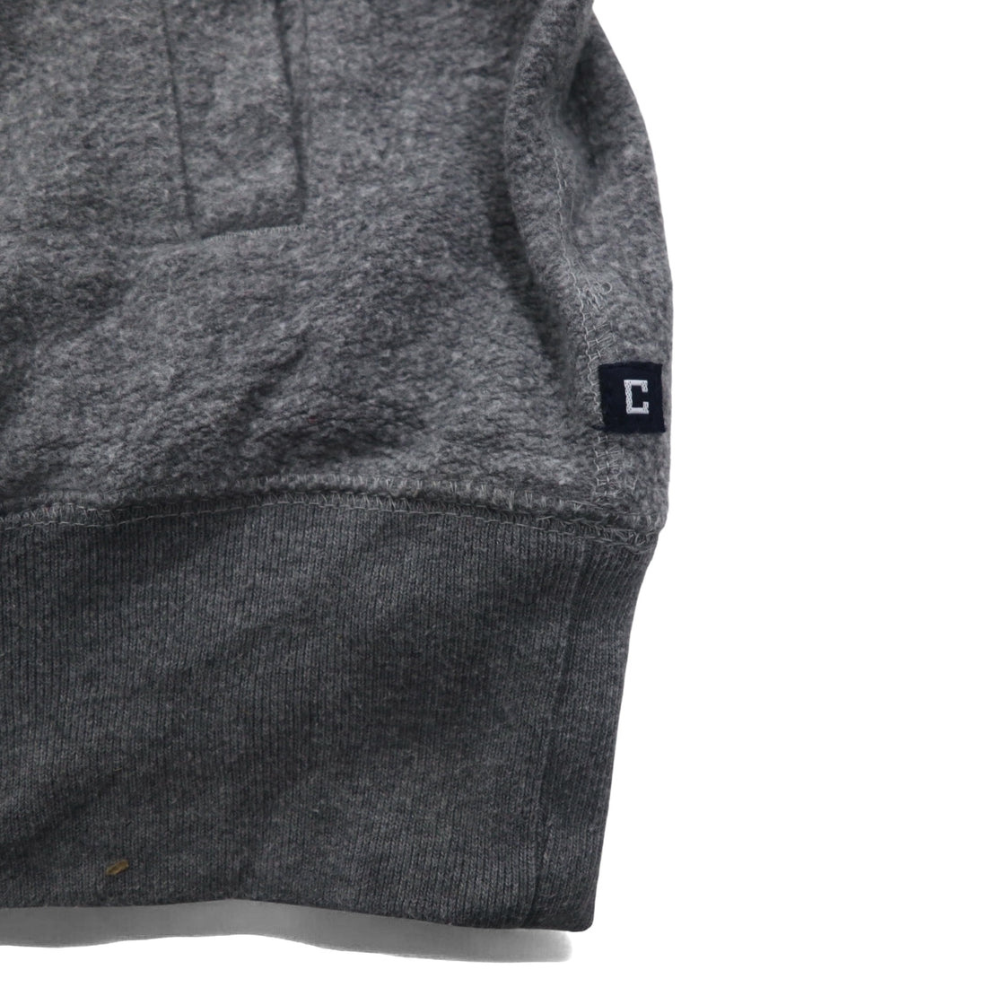 CHAPS Half Button Sweatshirt M Grey Cotton Side Pocket