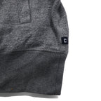 CHAPS Half Button Sweatshirt M Grey Cotton Side Pocket