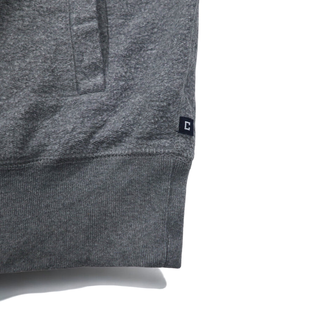 CHAPS Half Button Sweatshirt M Grey Cotton Side Pocket