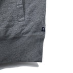 CHAPS Half Button Sweatshirt M Grey Cotton Side Pocket