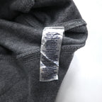 CHAPS Half Button Sweatshirt M Grey Cotton Side Pocket