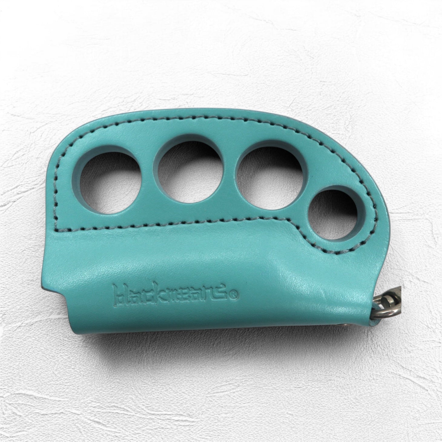 blackmeans American Lighter Case Turquoise Blue Leather Snap Hook