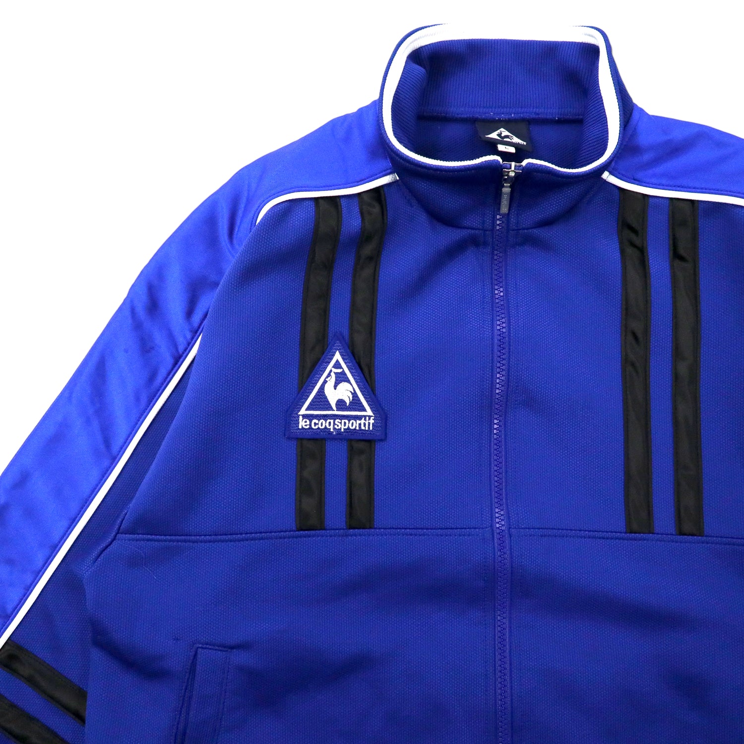 90s old lecoq track jacket BLACK × BLUE