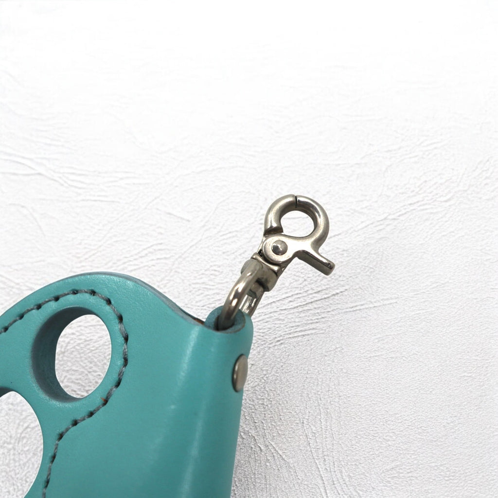 blackmeans American Lighter Case Turquoise Blue Leather Snap Hook