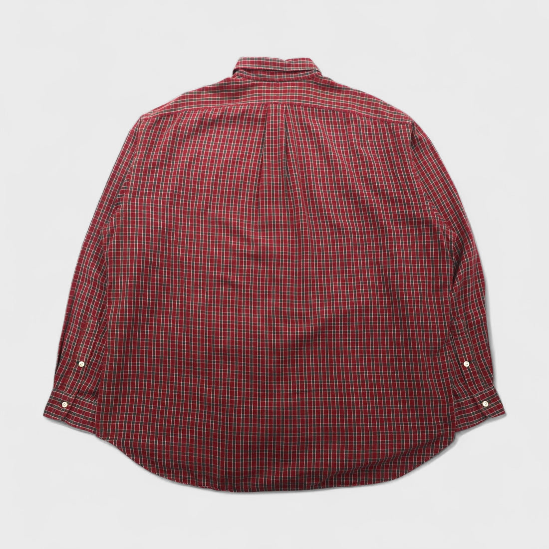 Ralph Lauren 90s Button-Down Flannel Shirt, Size 2XL, Red Check, Blaire Small Pony Embroidery