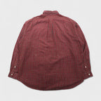 Ralph Lauren 90s Button-Down Flannel Shirt, Size 2XL, Red Check, Blaire Small Pony Embroidery