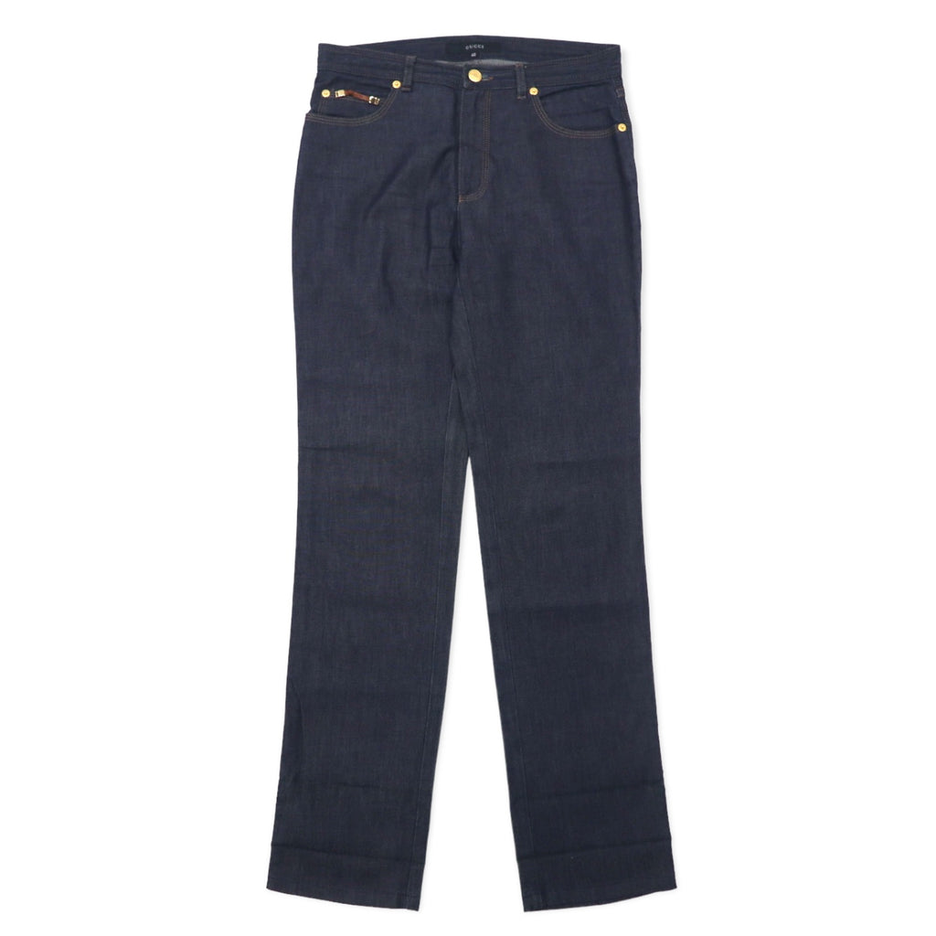 日本然リトテ-古着オンライン-GUCCI ストレッチ デニムパンツ 40 ブルー 濃紺 ジッパーフライ イタリア製-GUCCI Stretch Denim Pants 40 Blue Navy Zipper Fly Italy Made