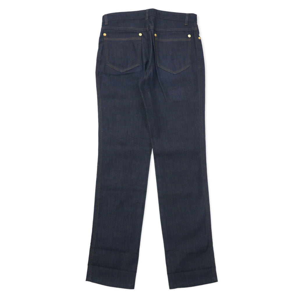 GUCCI Stretch Denim Pants Size 40 Blue Dark Navy Zipper Fly Made in Italy