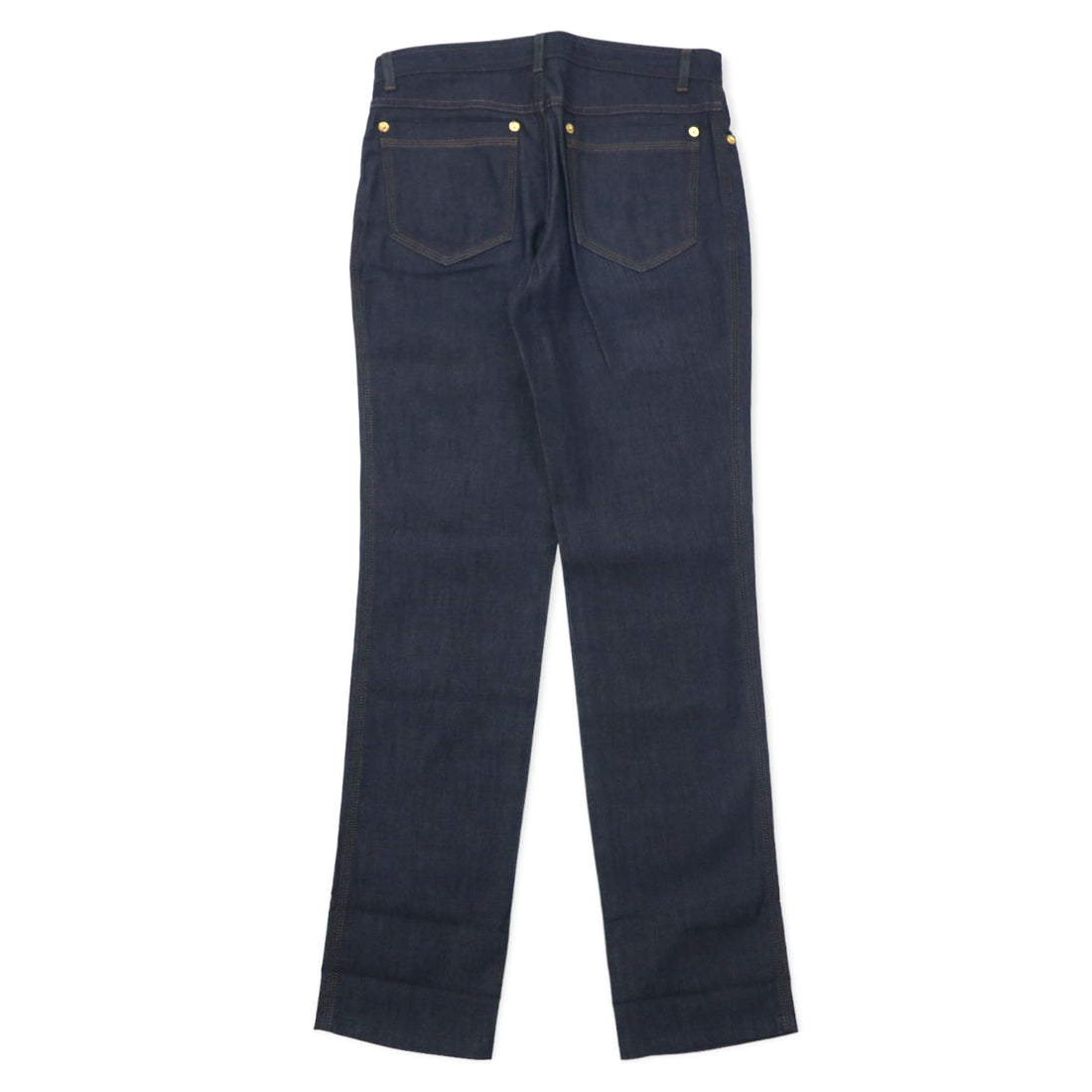 GUCCI Stretch Denim Pants Size 40 Blue Dark Navy Zipper Fly Made in Italy