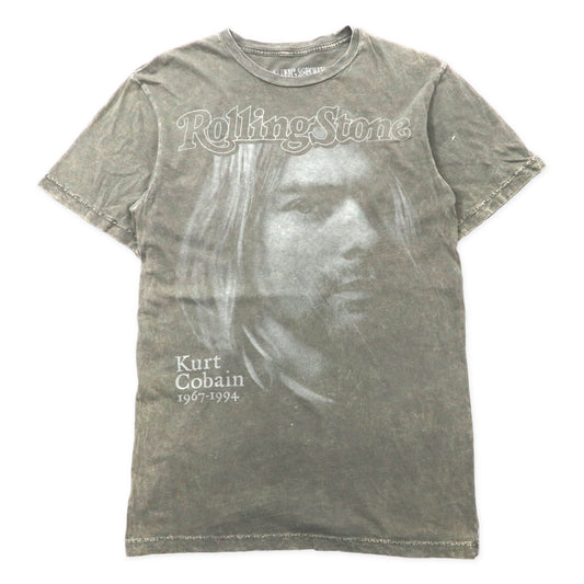 日本然リトテ-古着オンライン-ROLLING STONE COLLECTION ニルヴァーナ カートコバーン バンドTシャツ M グレー コットン Kurt Cobain 1967-1994-