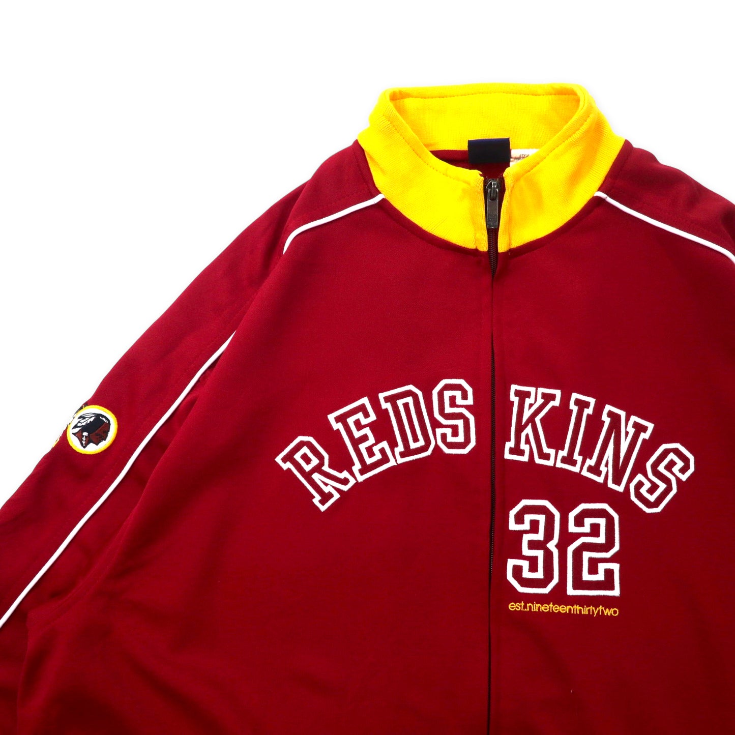 reebok NFL RED SKINS トラックジャケット ジャージ 2XL レッド ポリエステル ナンバリング ビッグサイズ スリランカ製