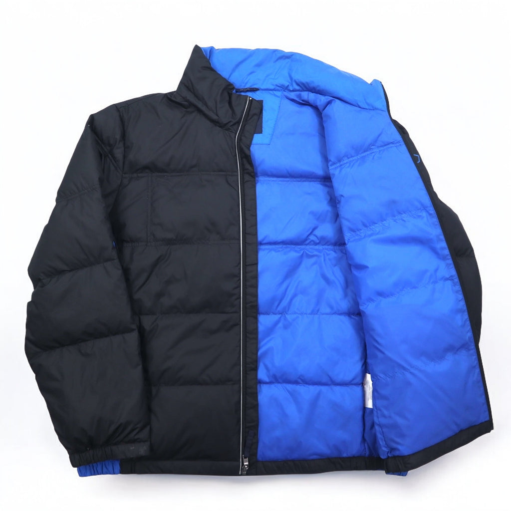 NAUTICA Down Jacket XXL Black Blue Polyester Detachable Hood