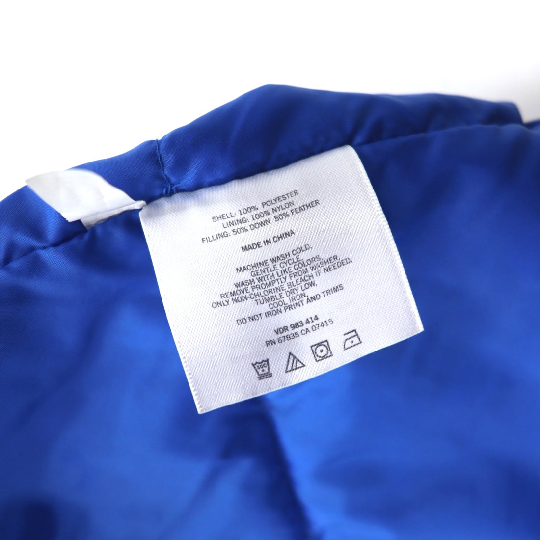 NAUTICA Down Jacket XXL Black Blue Polyester Detachable Hood
