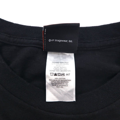 HARLEY DAVIDSON Double-sided Print T-shirt 2XL Black Cotton Skull Clown BALTIMORE Big Size