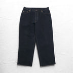 Levi's Made in Italy 90s Orange Tab 412 Euro Model Denim Pants L Black Button Fly Leather Patch