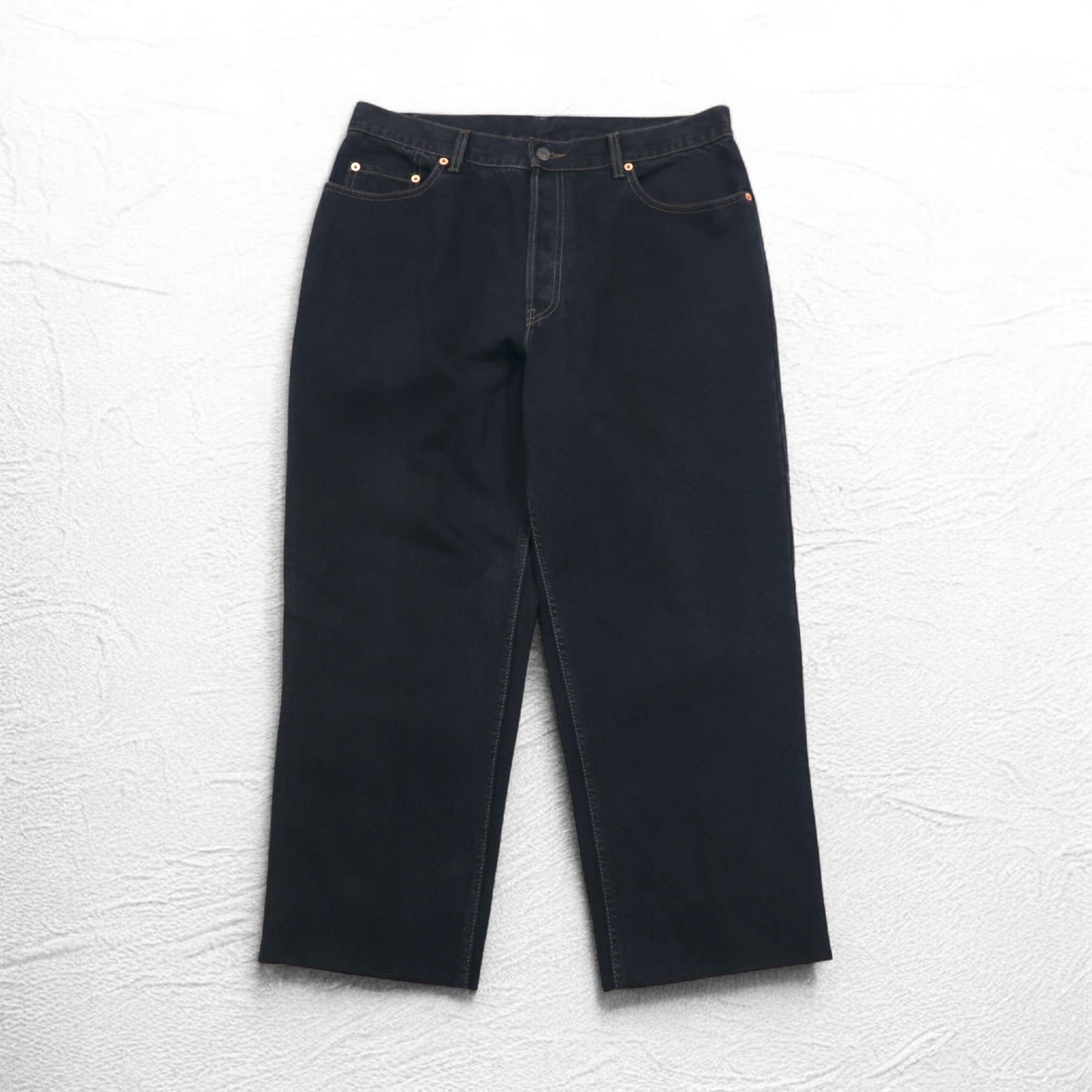 Levi's イタリア製 90年代 オレンジタブ 412 ユーロモデル デニムパンツ L ブラック ボタンフライ レザーパッチ