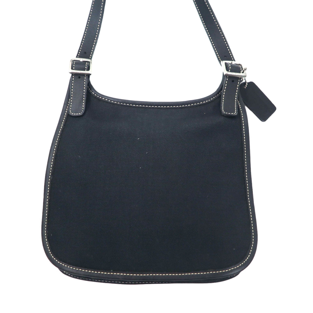 COACH USA made Old Coach crossbody bag shoulder bag black canvas leather 8114