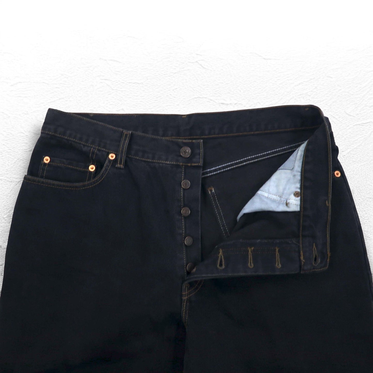 Levi's イタリア製 90年代 オレンジタブ 412 ユーロモデル デニムパンツ L ブラック ボタンフライ レザーパッチ