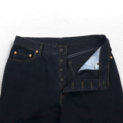 Levi's イタリア製 90年代 オレンジタブ 412 ユーロモデル デニムパンツ L ブラック ボタンフライ レザーパッチ