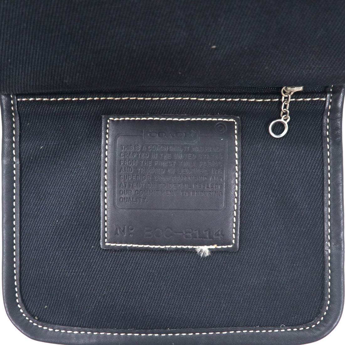 COACH USA made Old Coach crossbody bag shoulder bag black canvas leather 8114