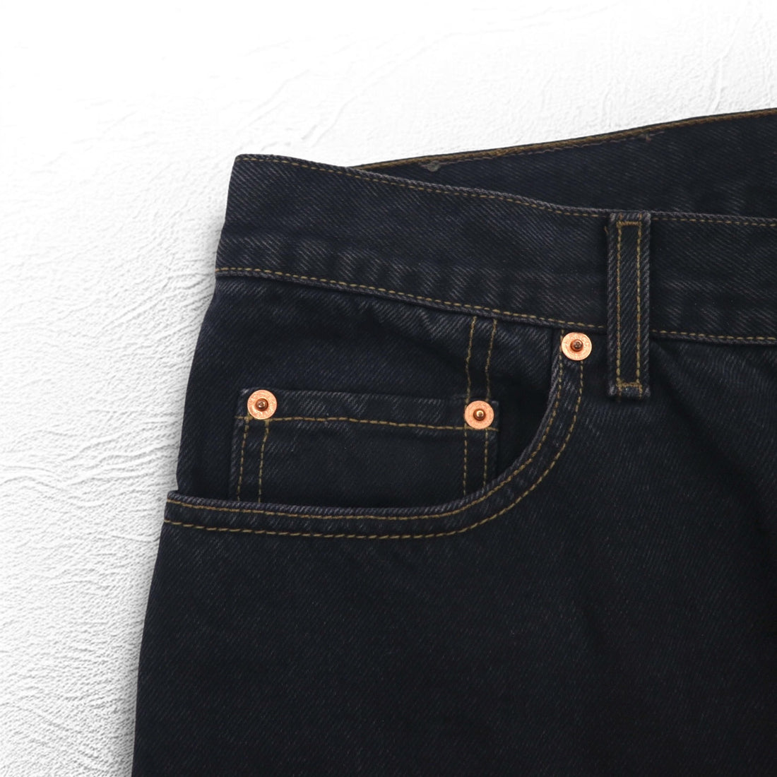 Levi's Made in Italy 90s Orange Tab 412 Euro Model Denim Pants L Black Button Fly Leather Patch