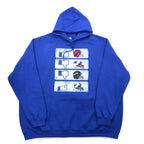 NFL Pullover Hoodie 5XL Blue Fleece Lining Buffalo Bills Big Size GILDAN Front Pocket