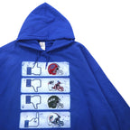 NFL Pullover Hoodie 5XL Blue Fleece Lining Buffalo Bills Big Size GILDAN Front Pocket