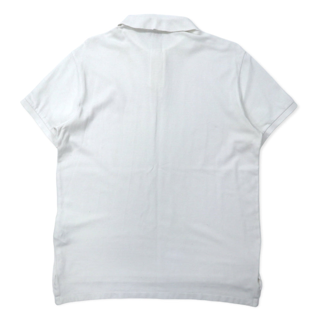 POLO RALPH LAUREN Polo shirt L White Cotton Pique CUSTOM FIT Small pony embroidery