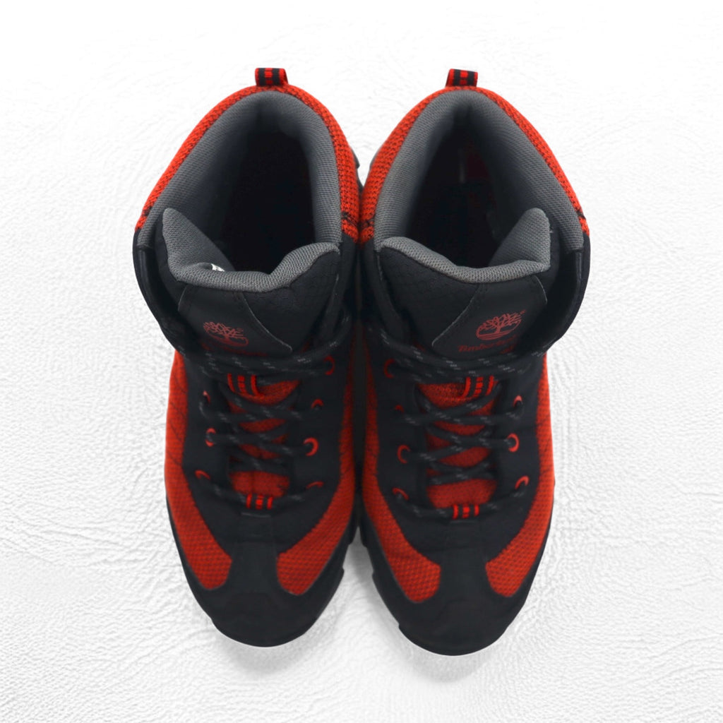 Timberland トレッキングブーツ 26cm ブラック レッド 防水 9721 PIPER TRAIL Mid Leather and Fabric Waterproof