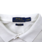POLO RALPH LAUREN Polo shirt L White Cotton Pique CUSTOM FIT Small pony embroidery