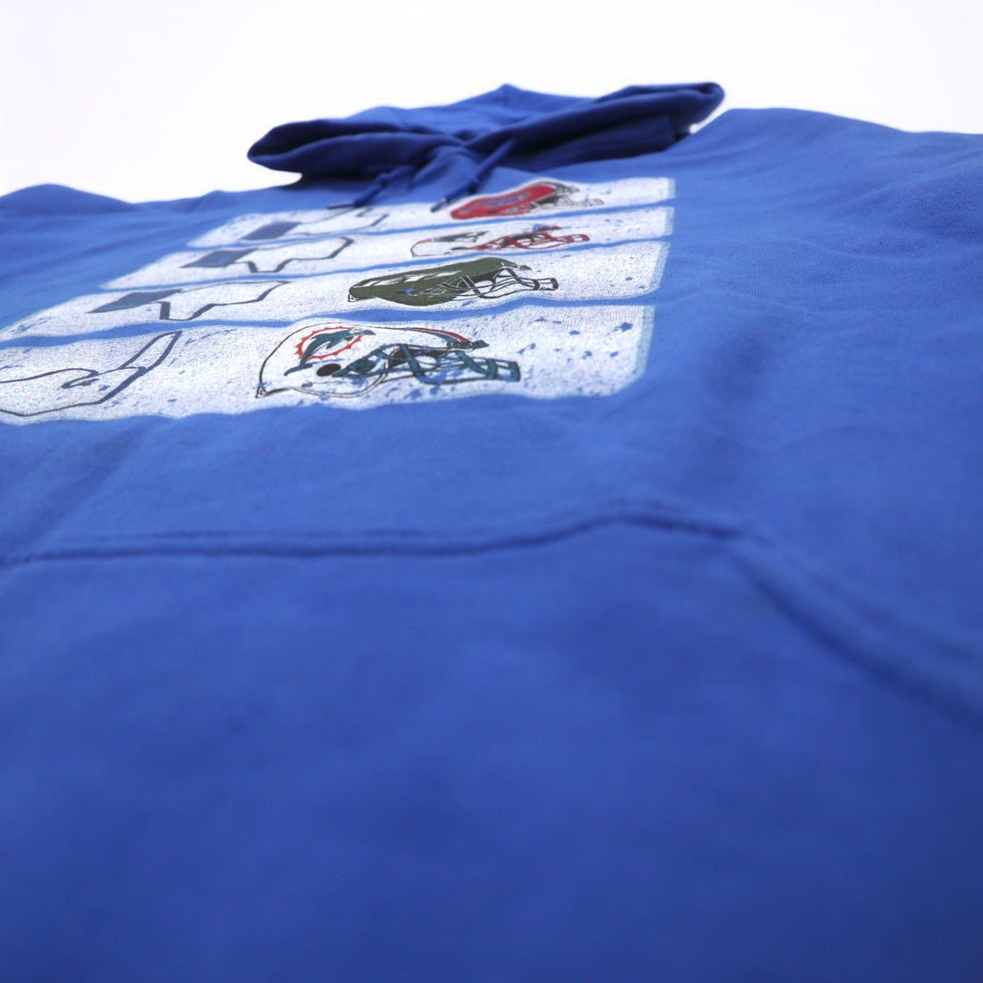 NFL Pullover Hoodie 5XL Blue Fleece Lining Buffalo Bills Big Size GILDAN Front Pocket