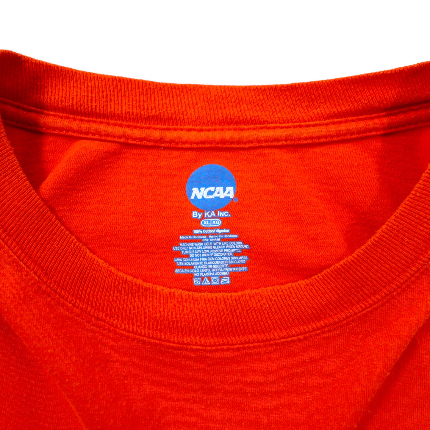 NCAA カレッジプリントTシャツ XL オレンジ コットン ILLIOIS ビッグサイズ