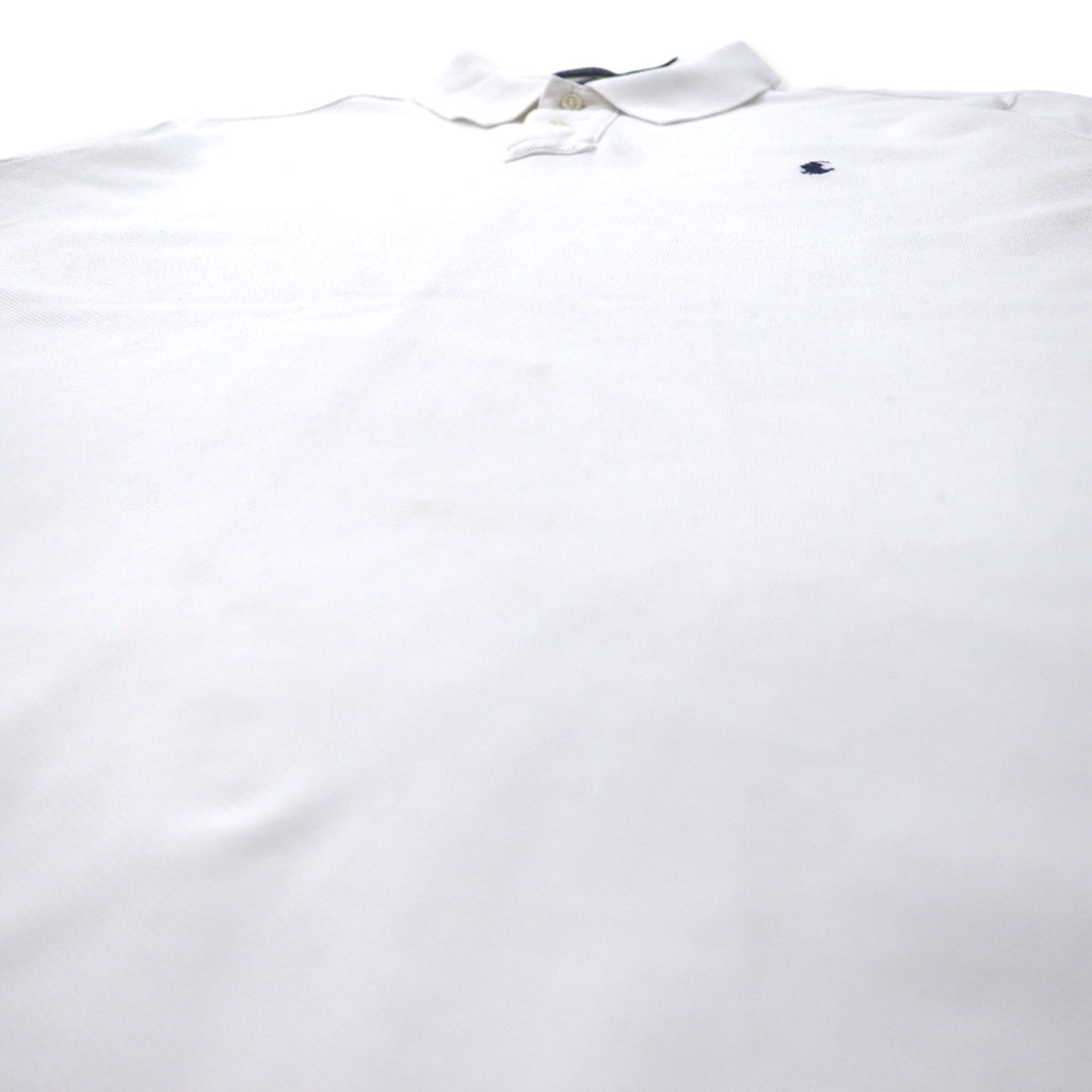 POLO RALPH LAUREN Polo shirt L White Cotton Pique CUSTOM FIT Small pony embroidery