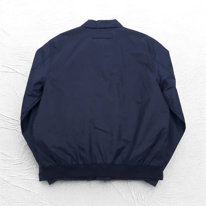 TOMMY HILFIGER スウィングトップ ハリントンジャケット XL ネイビー ナイロン 裏地チェック ワンポイントロゴ刺繍