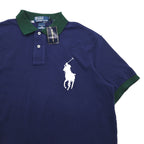 Polo by Ralph Lauren 90s Big Pony Embroidered Polo Shirt, Size L, Navy, Cotton, Pique, Custom Fit, Classics, Unused