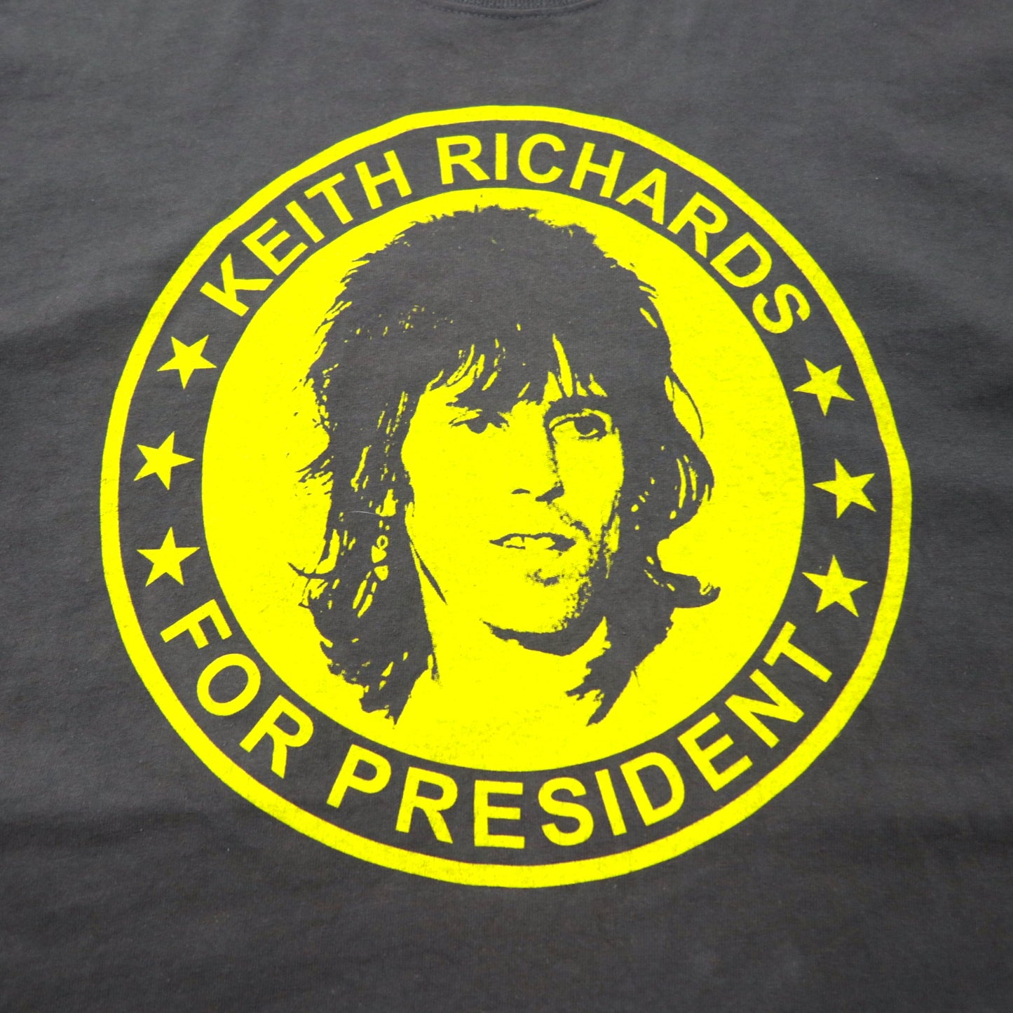 SCREEN STARS ローリングストーンズ キースリチャーズ バンドTシャツ XXL グレー コットン KEITH RICHARDS FOR PRESIDENT