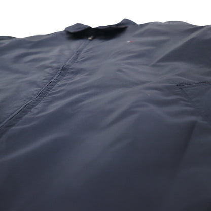 TOMMY HILFIGER スウィングトップ ハリントンジャケット XL ネイビー ナイロン 裏地チェック ワンポイントロゴ刺繍