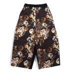 JUNYA WATANABE COMME des GARCONS Wide-legged Easy Pants XS Black Rayon Wool Floral Pattern JD-P011 Made in Japan