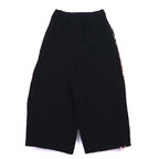 JUNYA WATANABE COMME des GARCONS Wide-legged Easy Pants XS Black Rayon Wool Floral Pattern JD-P011 Made in Japan