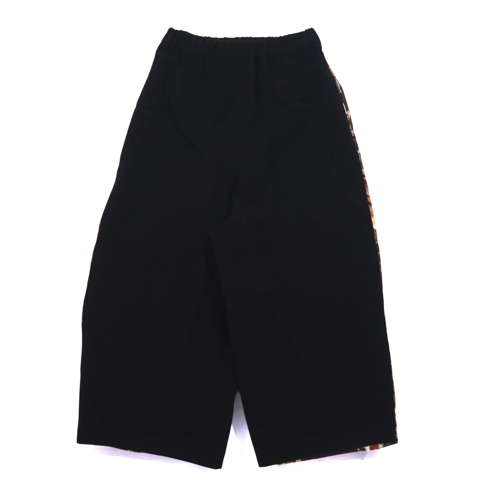 JUNYA WATANABE COMME des GARCONS Wide-legged Easy Pants XS Black Rayon Wool Floral Pattern JD-P011 Made in Japan