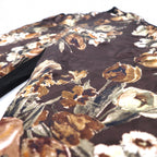 JUNYA WATANABE COMME des GARCONS Wide-legged Easy Pants XS Black Rayon Wool Floral Pattern JD-P011 Made in Japan