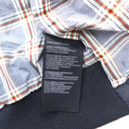 TOMMY HILFIGER Swing Top Harrington Jacket XL Navy Nylon Check Lining One Point Logo Embroidery