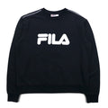 FILA Crew Neck Sweatshirt XL Black Cotton Classic Logo Print