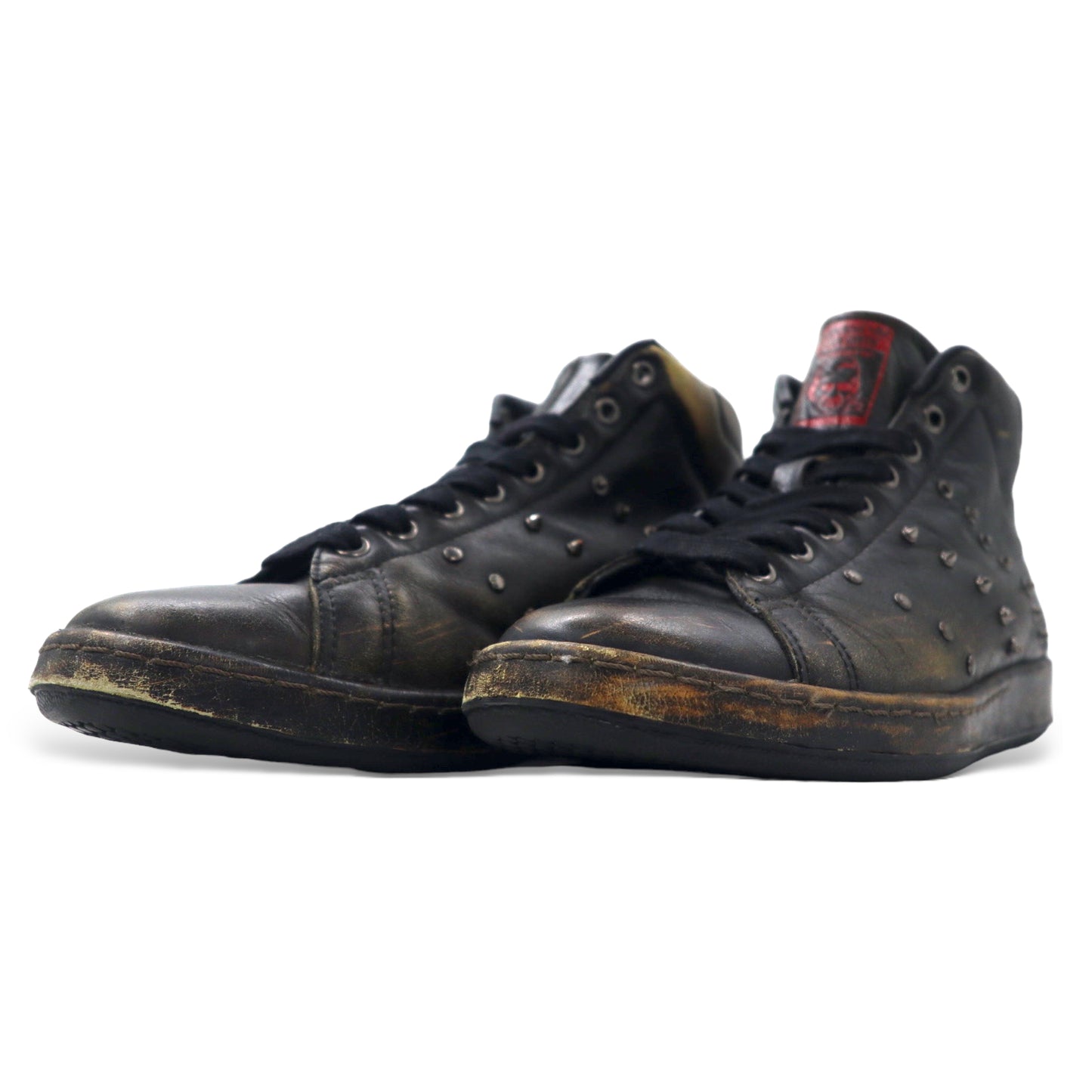 Adidas Originals × DIESEL Stans Miss Sneakers US10 Black Leather Stud  Damage Damage Processing Stan Smith 80s Mid Diesel G46028 – 日本然リトテ