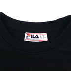 FILA Crew Neck Sweatshirt XL Black Cotton Classic Logo Print