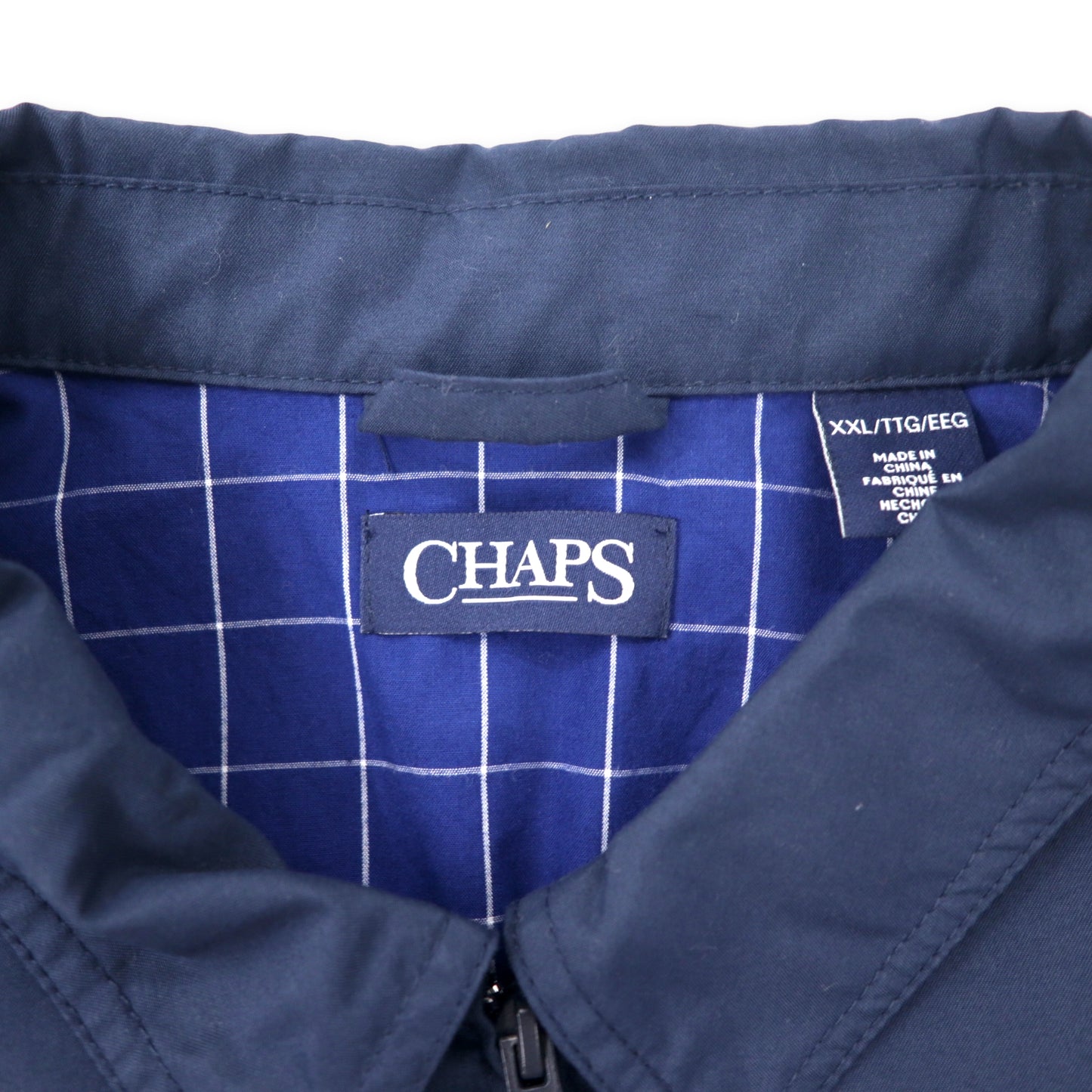 CHAPS Swing Top Harrington Jacket XXL Navy Polyester One Point