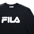 FILA Crew Neck Sweatshirt XL Black Cotton Classic Logo Print