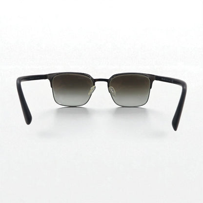 PRADA ウェリントン ハーフリム サングラス ブラック ガンメタル SPR61S 55◻︎21 イタリア製